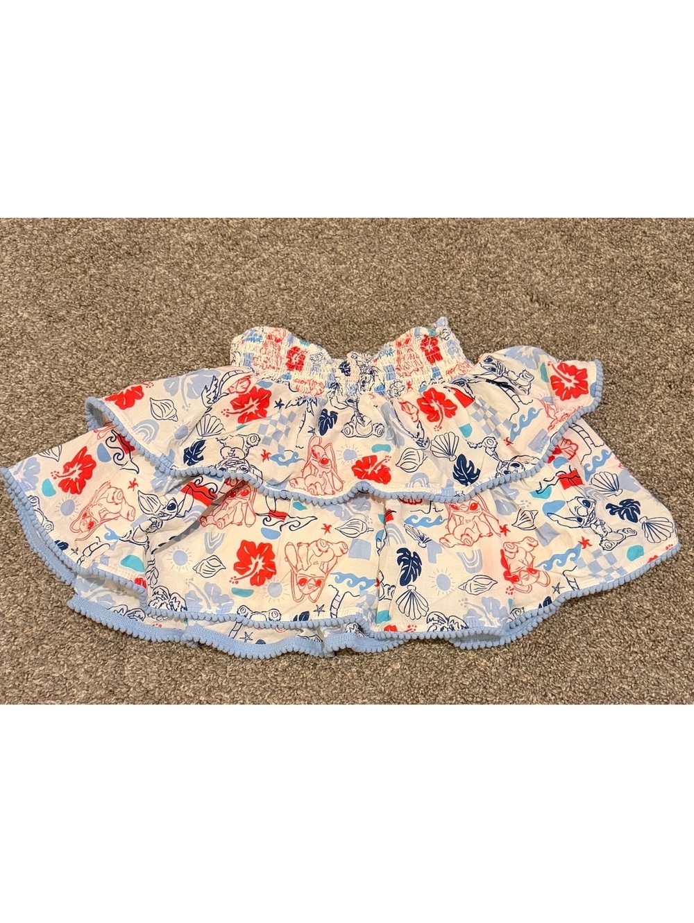Disney Cat & Jack Lilo & Stitch Hawaiian Ruffle Skort Size 8